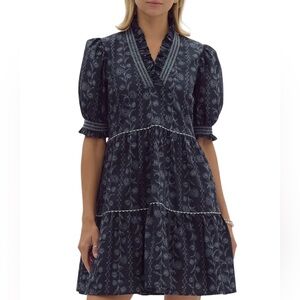 Entro Cornflower Blue Floral Mini Dress